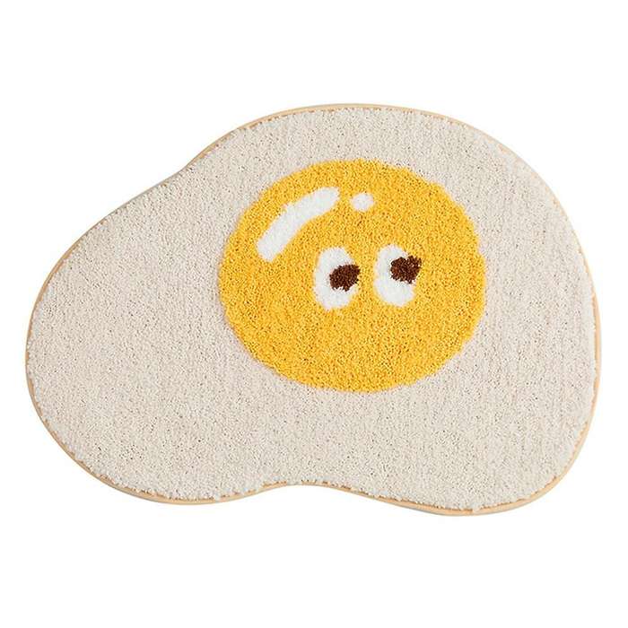 Imitation Cashmere Poached Egg Floor Mats Living Room Non-slip Carpet