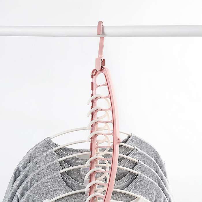 6pcs Multifunctional Clothes Rack Magic Space Saving White