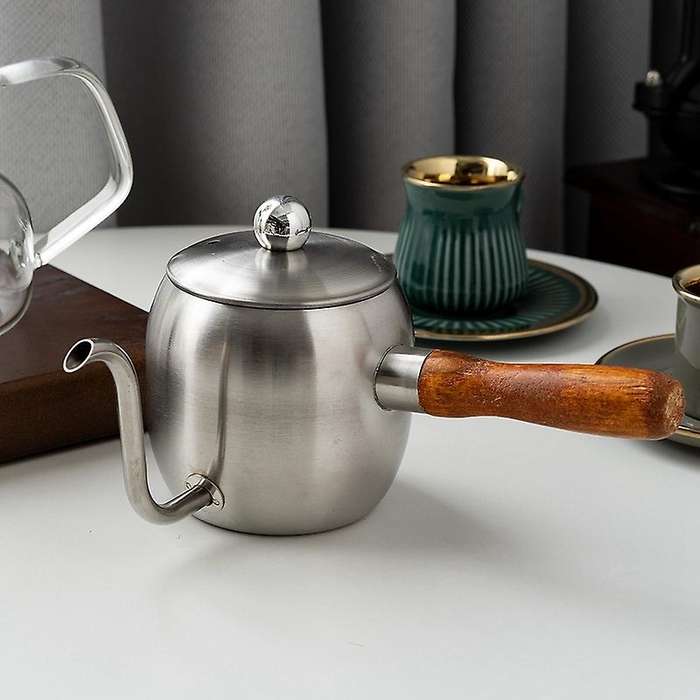 304 Stainless Steel Japanese Hand Brewed Coffee Pot 500ml True Color