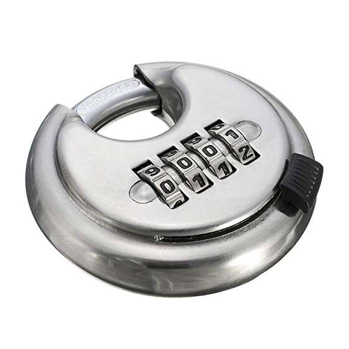 Combination Disc Padlock Stainless Steel Warehouse Round Padlock