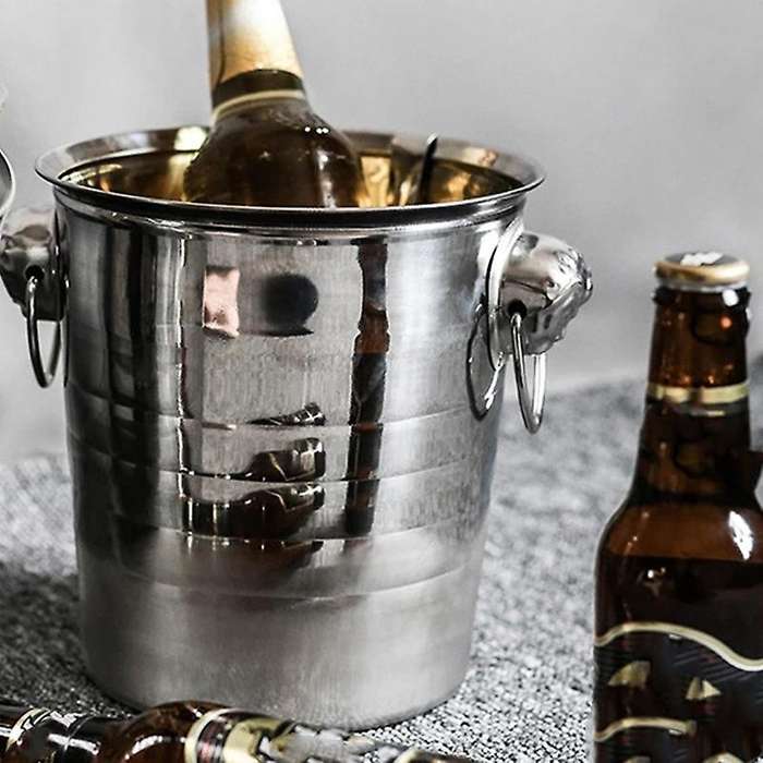 Stainless Steel Ice Punch Bucket Bar Party Ice Bucket Container 3l