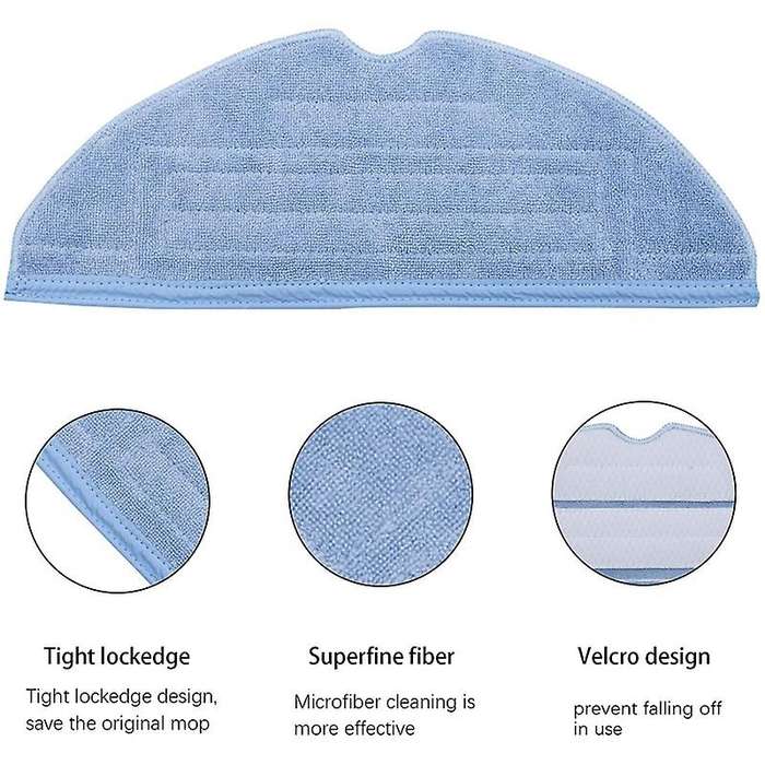 10 Pcs Mop Pads for Xiaomi Roborock S7 T7s T7 Plus Microfiber Pad