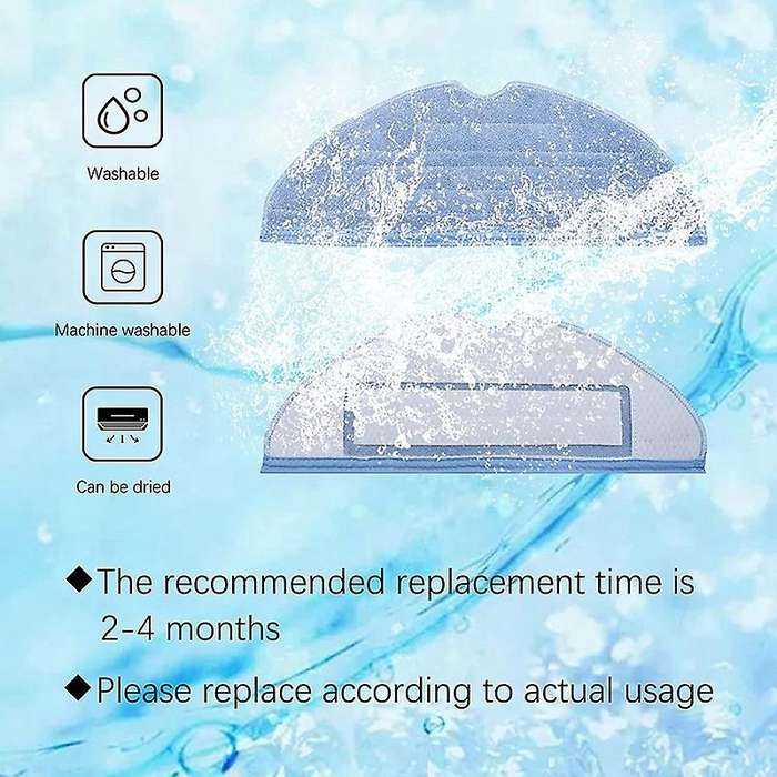 10 Pcs Mop Pads for Xiaomi Roborock S7 T7s T7 Plus Microfiber Pad