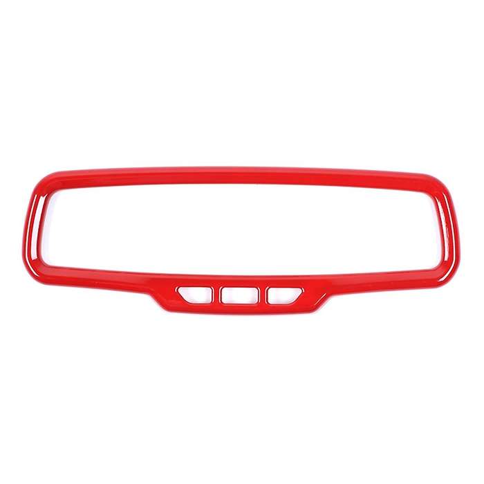 Car Rearview Mirror Decoration Frame Cover Trim Abs (red)