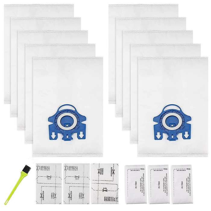 10 Packs 3d Airclean Bags for Miele Gn Vacuum Bag with Filters
