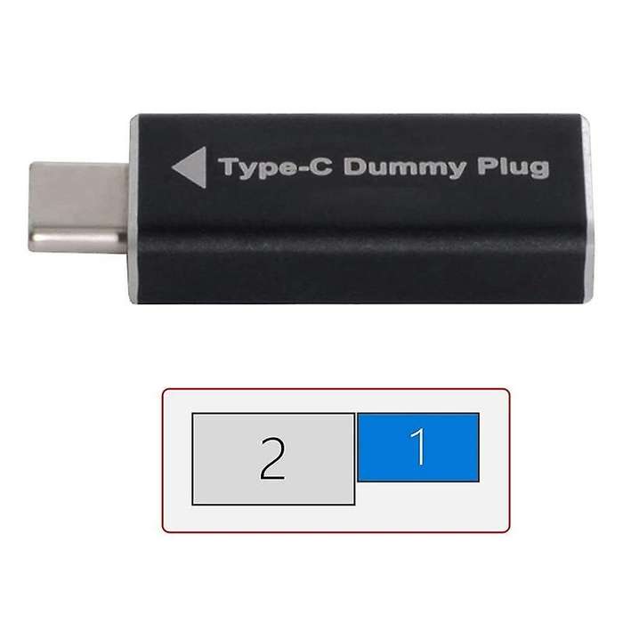 Virtual Display Adapter Type-c Edid Dummy Plug Usb-c 1920x1080p@60hz