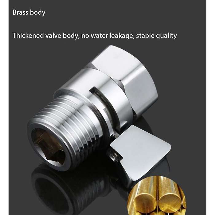 2pcs Shower Diverter Valve Solid Brass Shut Off Valve B