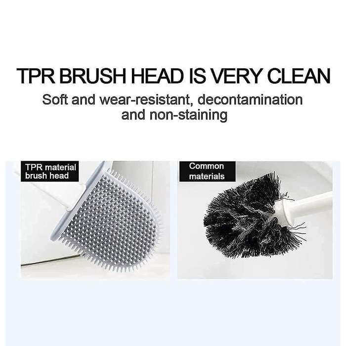 Silicone Toilet Brush, 2 Pcs Bathroom Silicone Toilet Brushes,toilet