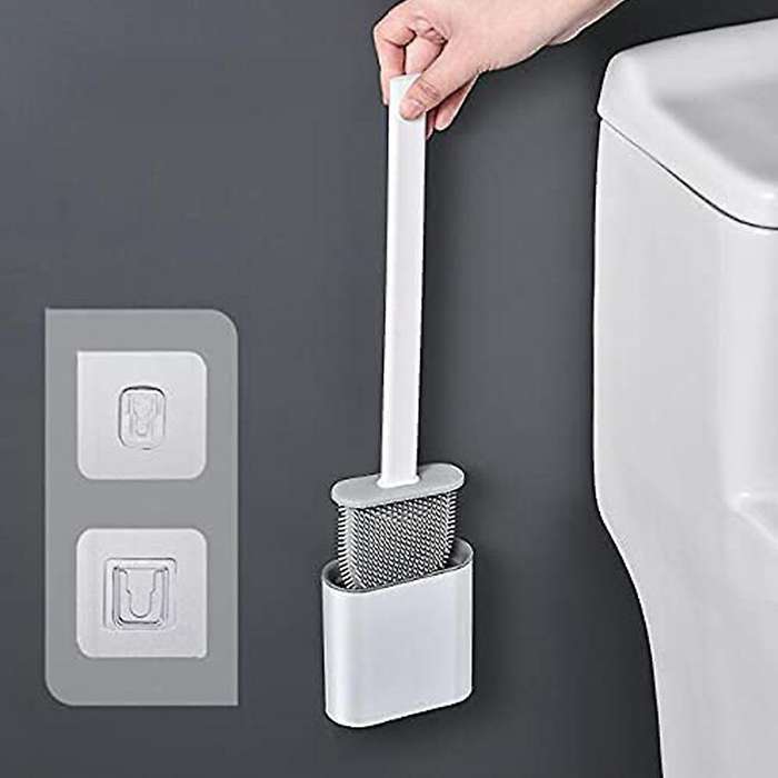 Silicone Toilet Brush, 2 Pcs Bathroom Silicone Toilet Brushes,toilet