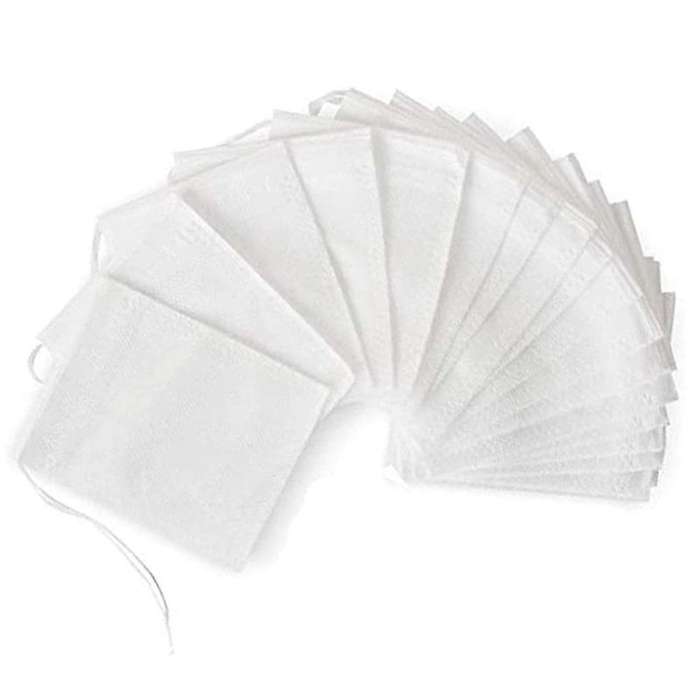 Disposable Cotton Drawstring Seal Filter Tea Bags for Loose Leaf Teal