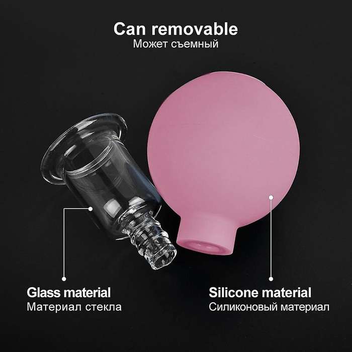 Rubber Head Glass Anti Massage Chinese Therapy Face Cupping Set