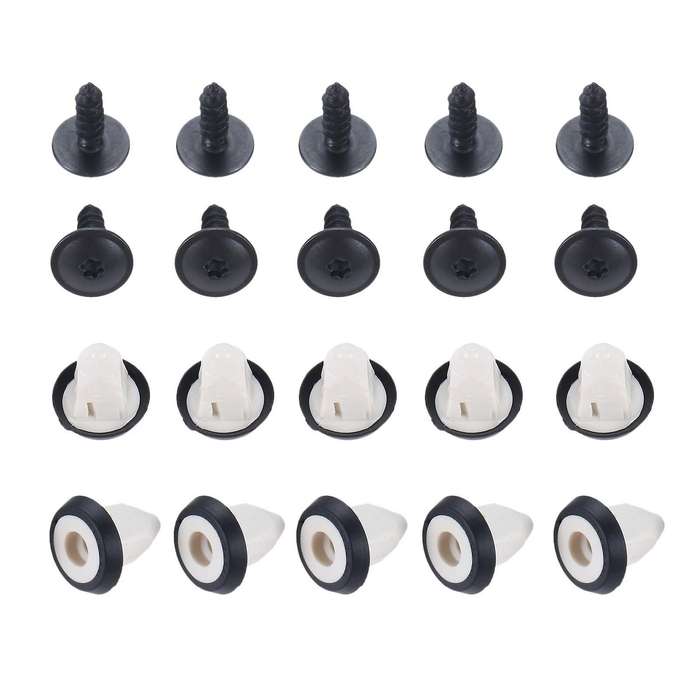 100pcs Car Mudguard Screws Bumper Skirt Torx Screws Clips