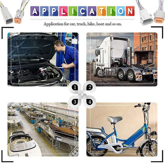 20 Pcs Car Wire Connector 2 Pin for Motorcycles Scooters Cars Male