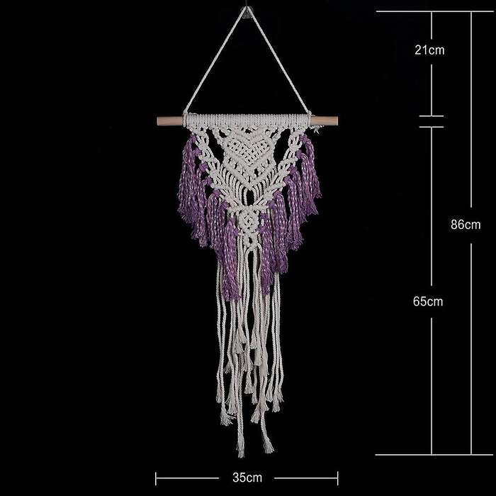 Wall Hanging Art Cotton Tapestry with Tassel for Wedding Decoration