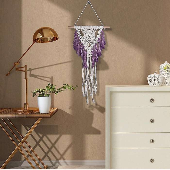 Wall Hanging Art Cotton Tapestry with Tassel for Wedding Decoration