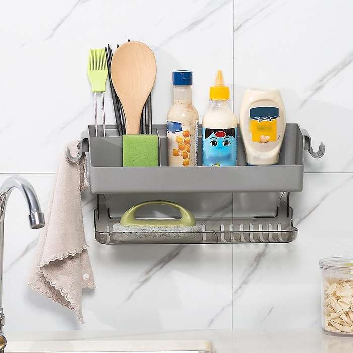Bathroom Shelf No Drilling Kitchen Wall Shelves Towel Bars Rack