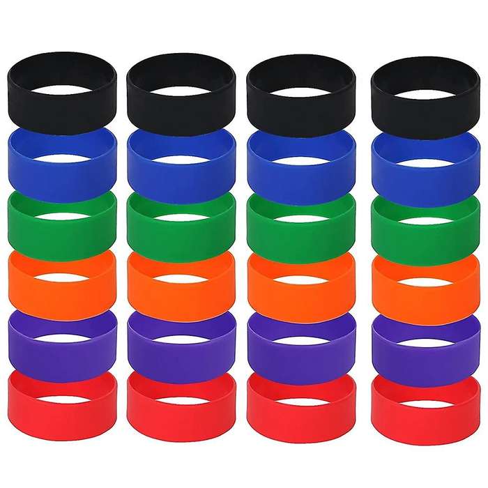 24 Pcs Silicone Bands for Sublimation Skinny Tumbler