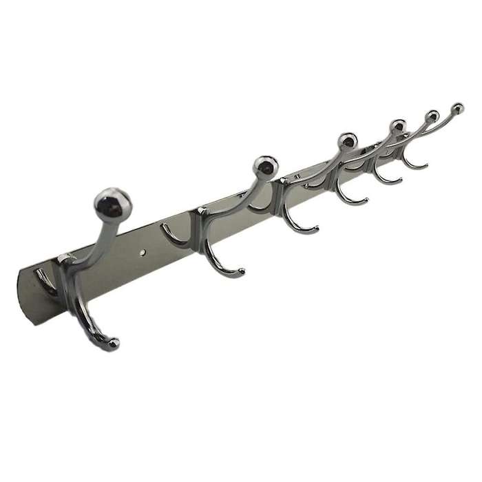 Wall Door Bathroom Bedroom Mounted Hanger 6 Hooks Hat Towel Hook Rack