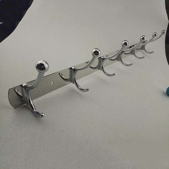 Wall Door Bathroom Bedroom Mounted Hanger 6 Hooks Hat Towel Hook Rack