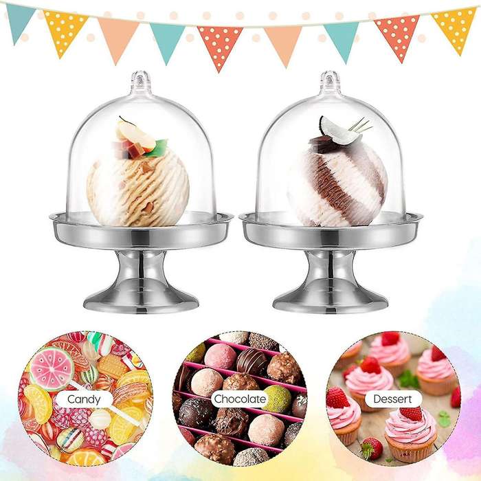 24pcs Mini Cake Stand Dessert Cup Cake Tray Candy Boxes Mini ,a