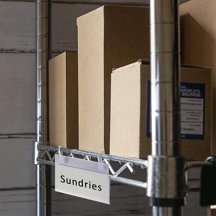 Plastic Basket Label Holders,with Clip Snap Lock Closure for Market