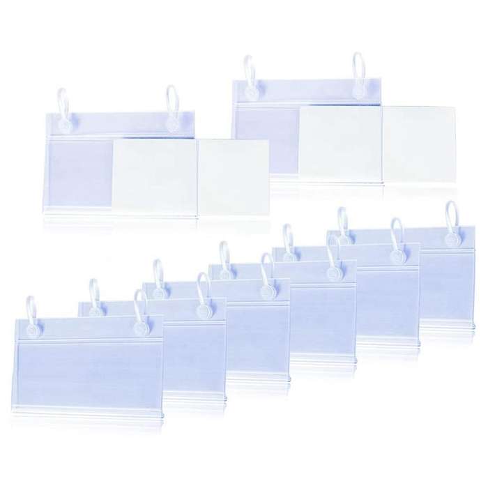 Plastic Basket Label Holders,with Clip Snap Lock Closure for Market