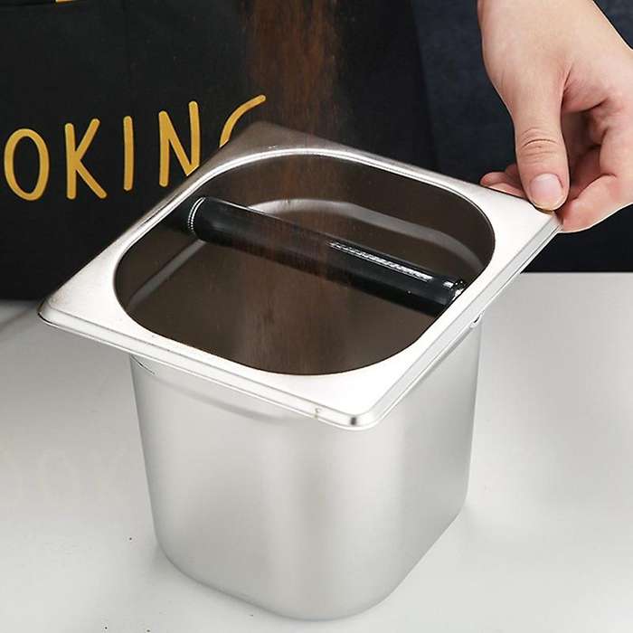 Espresso Coffee Knock Container with Rubber Bar for Coffee Machine,a