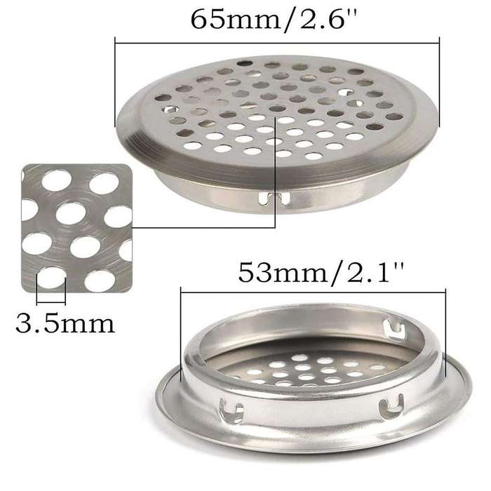40pcs Circular Air Vents Soffit Vents Round Vent Mesh Hole Louver
