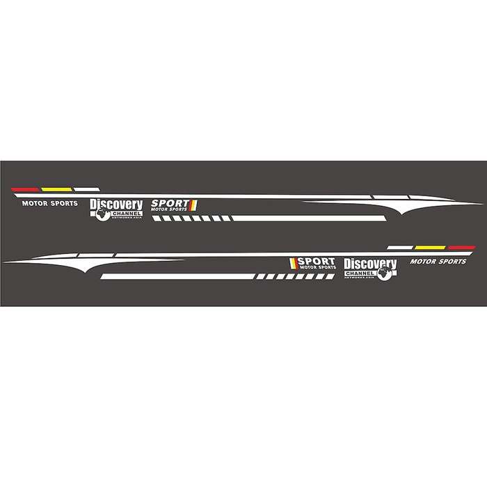 Stickers Car Door Side Skirt Sticker Stripes Sticker White+multicolor
