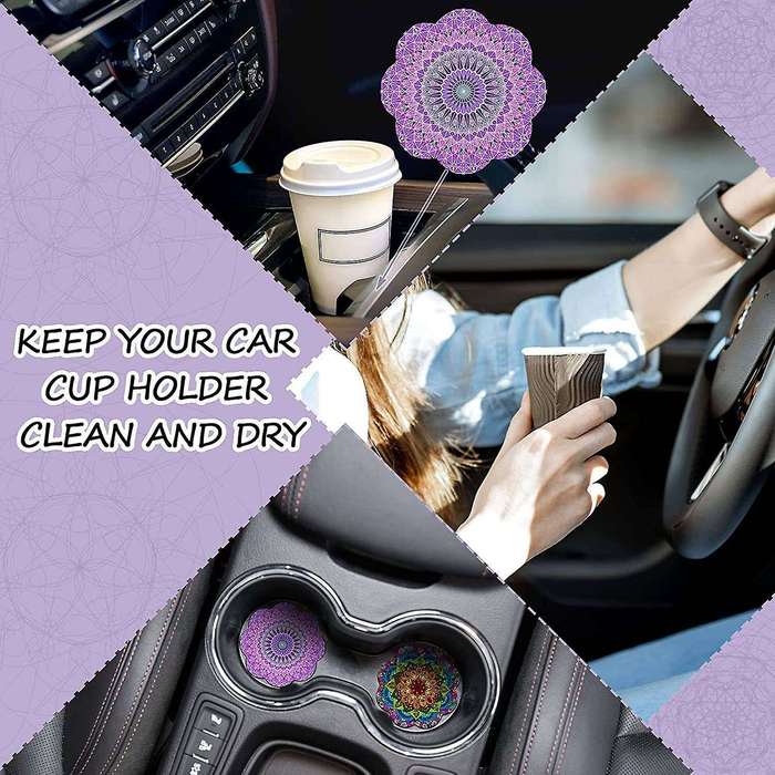 60pcs Heat Transfer Cup Coasters White Diy Flower Shape Coasters