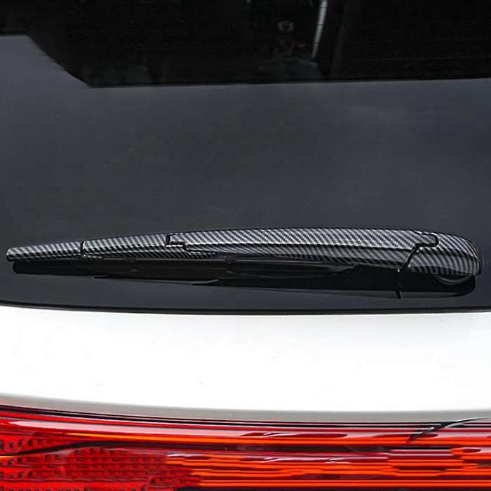 For Toyota Harrier Carbon Fiber Abs Car Rear Water Wiper Cover Trim