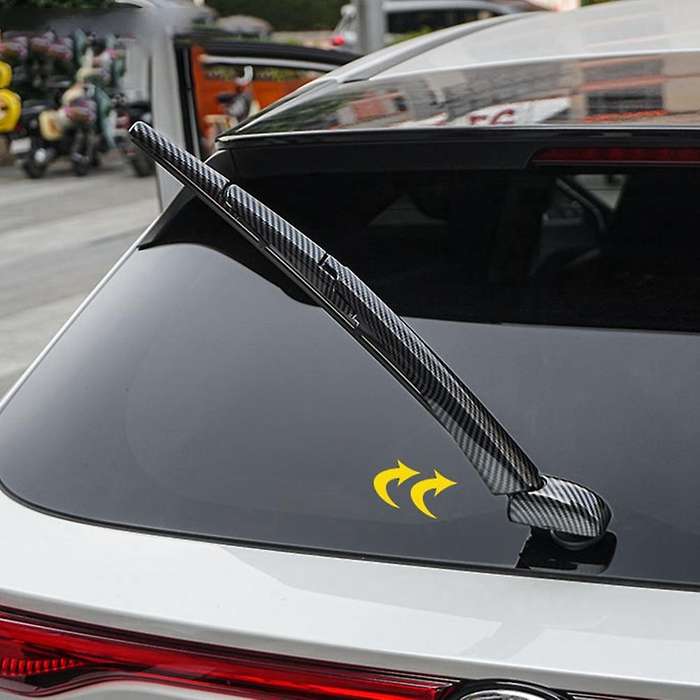 For Toyota Harrier Carbon Fiber Abs Car Rear Water Wiper Cover Trim