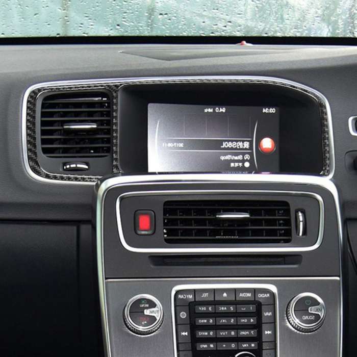 Center Console Navigation Cover Trim for Volvo S60 V60 10-18 Rhd