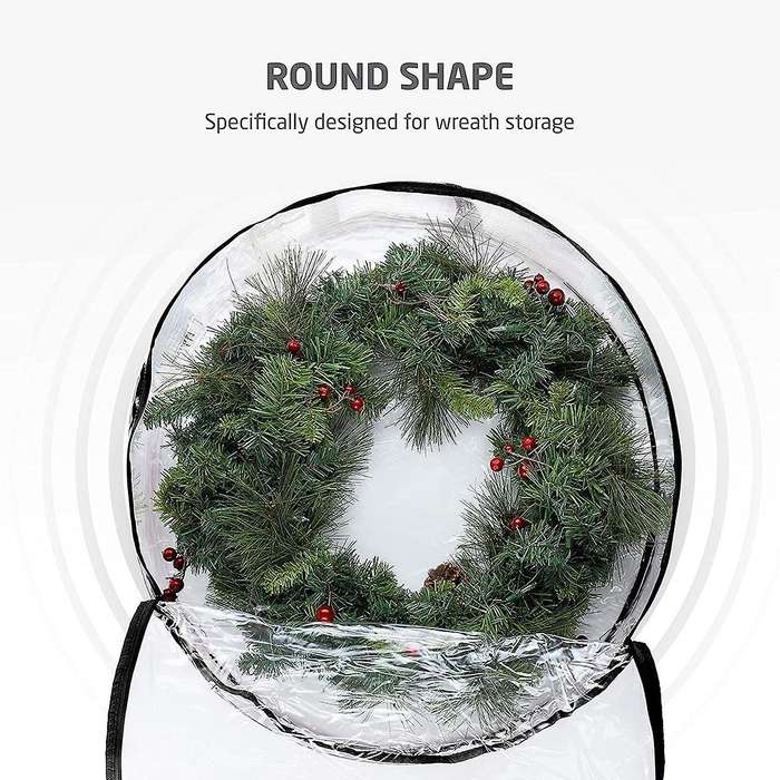 2pack Christmas Wreath Storage Container 24inch(black)