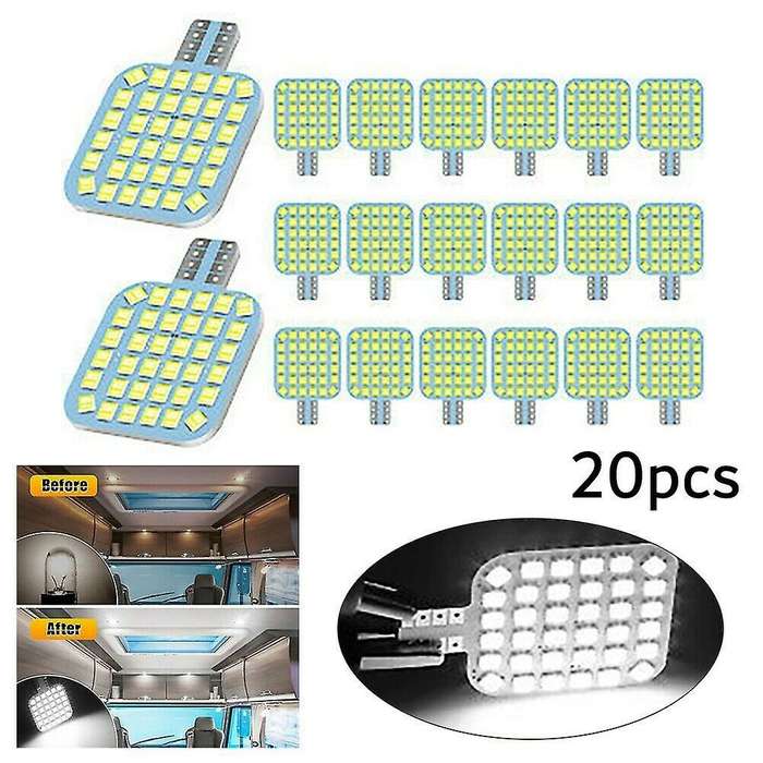 20x Super Bright T10/921/194 6000k White 36 Led Rv Trailer Interior
