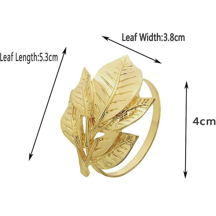 Napkin Rings,leaf Gold Napkins,wedding Christmas Napkin Rings