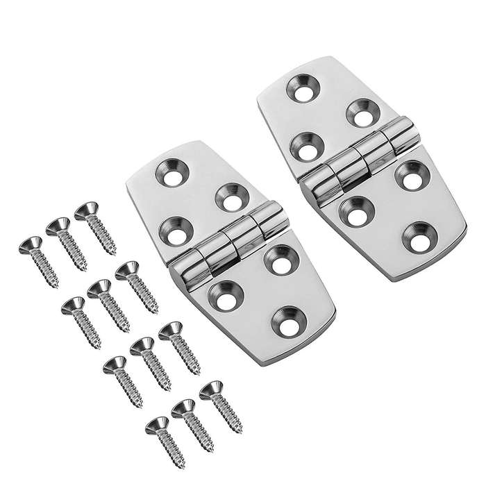 2pcs Marine Hinges 3x1.5 Inch Stainless Steel Heavy Duty Hinges Butt