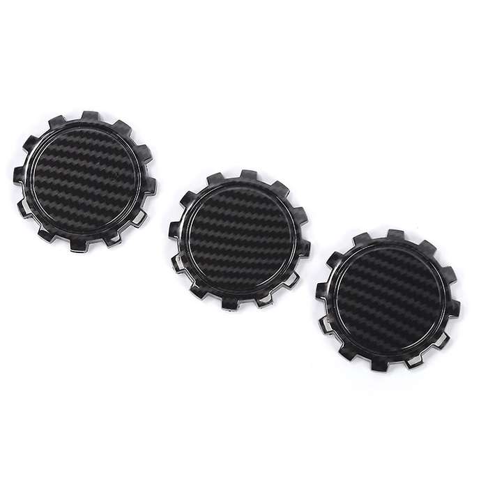 Door Lock Cover Trim for Jeep Wrangler Tj Jk Jku Jl, Abs Carbon Fiber