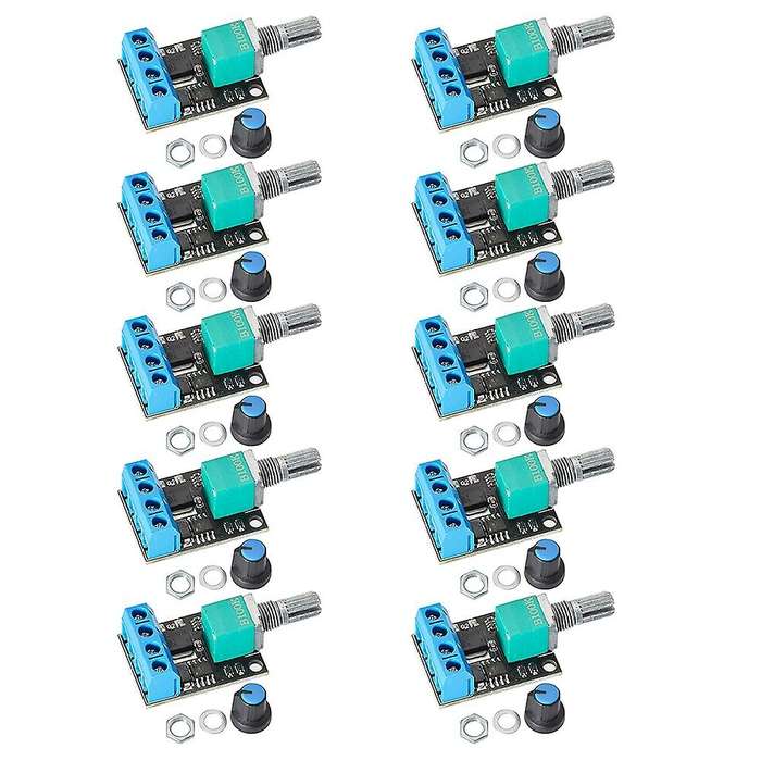 10 Pcs Pwm Dc Motor Speed Controller 5v-16v12v Speed Control Switch