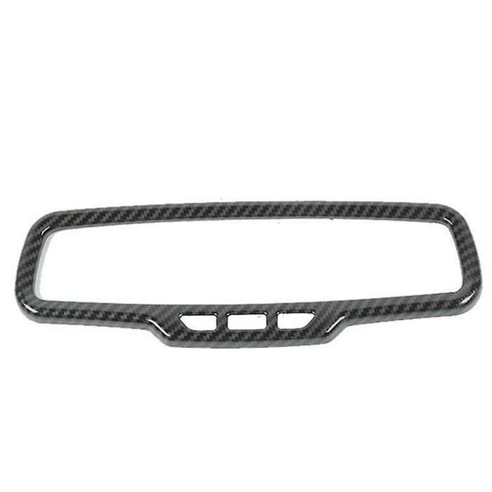 Car Rearview Mirror Decoration Frame Cover Trim Abs(carbon Fiber)