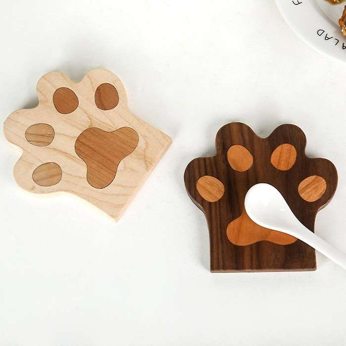 Simple Water Coaster Household Coaster Creative Walnut Tea Coaster