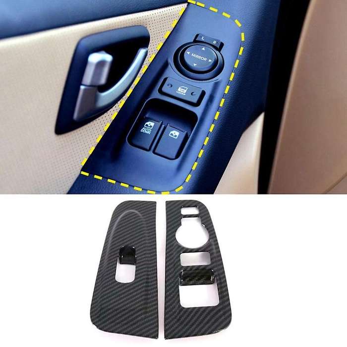 2pcs Abs Carbon Fiber Armrest Trim for Hyundai Grand Starex H1 19-20