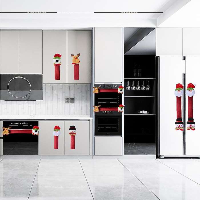 Christmas Refrigerator Glove 8- Piece Set Kitchen Appliances Glove