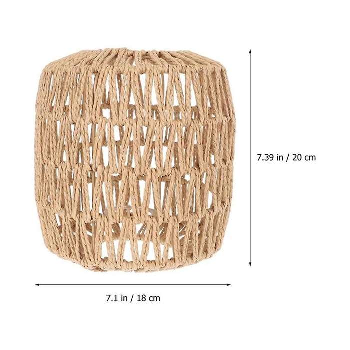 Simulated Rattan Lamp Cover Handmade Woven Chandelier Lampshade