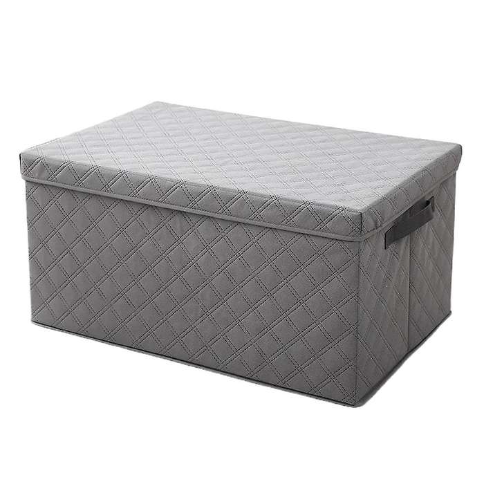 Storage Box Fabric Folding Large Clothes Storage Box Grey