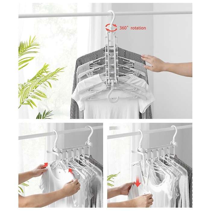 1pcs Creative Multi-layer Folding Hangers Multi-purpose Coat Trousers