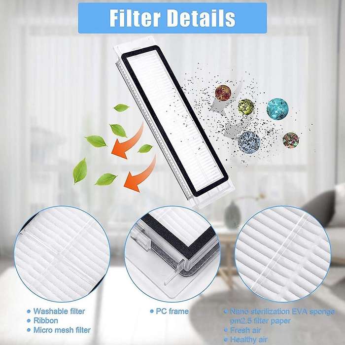 Hepa Filter Main Brush Side Brush for Xiaomi Roborock S50, S55 S5max