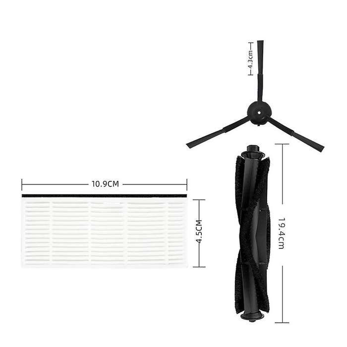 Main Brush Side Brushes Hepa Filters for Xiaomi Lydsto R1 Cleaner
