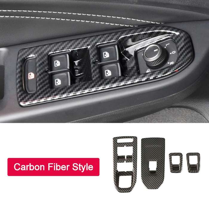 Car Window Glass Lift Switch Button Trim Cover Door Armrest Panel