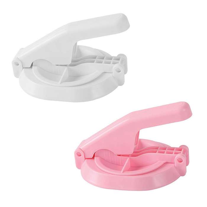 Manual Skin Press Mold Dumpling Making Tool Pastry Dough Cutter Pink